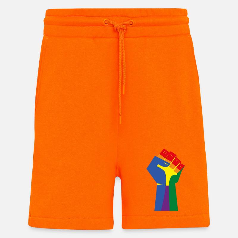 Die erhobene Faust (Regenbogenfarben) - Shorts - made by SPREAD - SUNSET ORANGE
