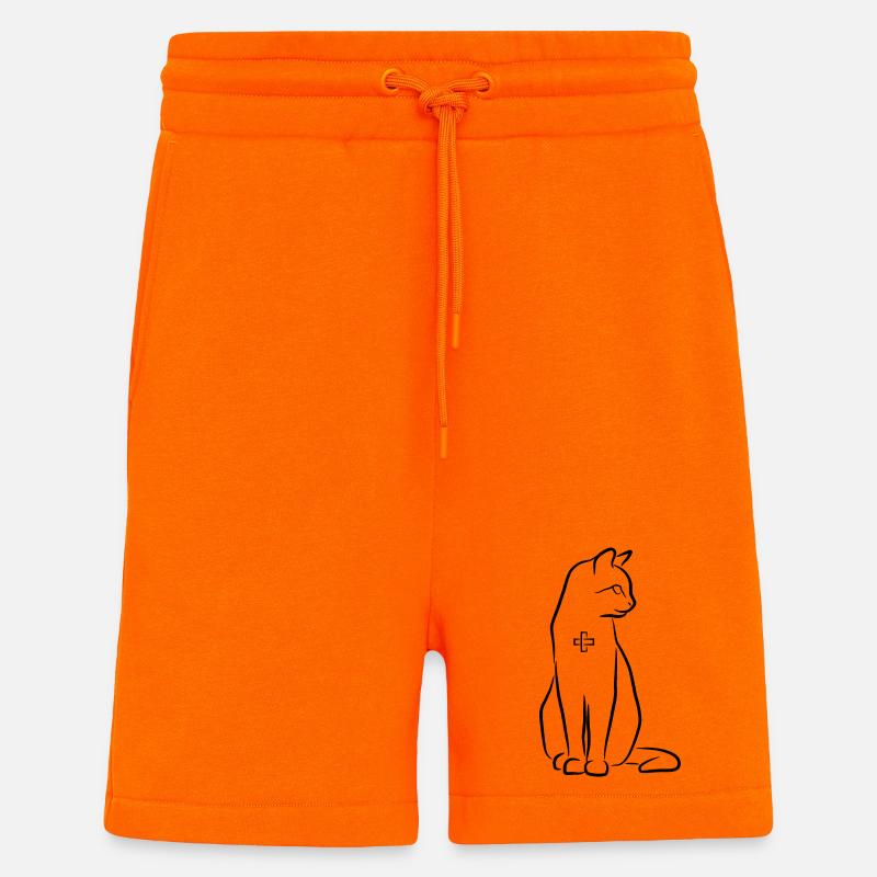 Katzen Erste Hilfe - Shorts - made by SPREAD - SUNSET ORANGE