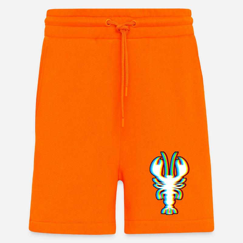 Musique de danse électronique LOBSTER - Short bio décontracté fabriqué en UE - SUNSET ORANGE