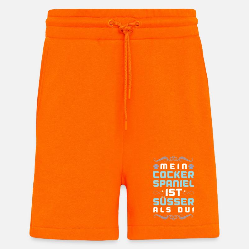 cocker spaniel hund spruch - Shorts - made by SPREAD - SUNSET ORANGE