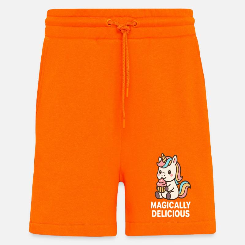 Süßer Einhorn-Kuchen Motiv - Shorts - made by SPREAD - SUNSET ORANGE