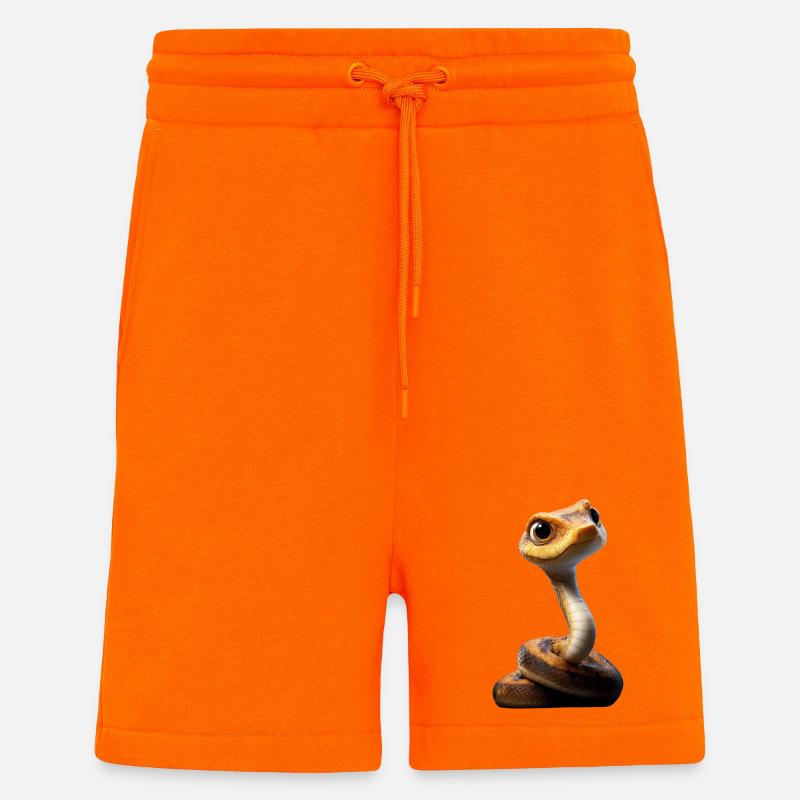 Schlange Python Kobra Klapperschlange Schlangen - Shorts - made by SPREAD - SUNSET ORANGE