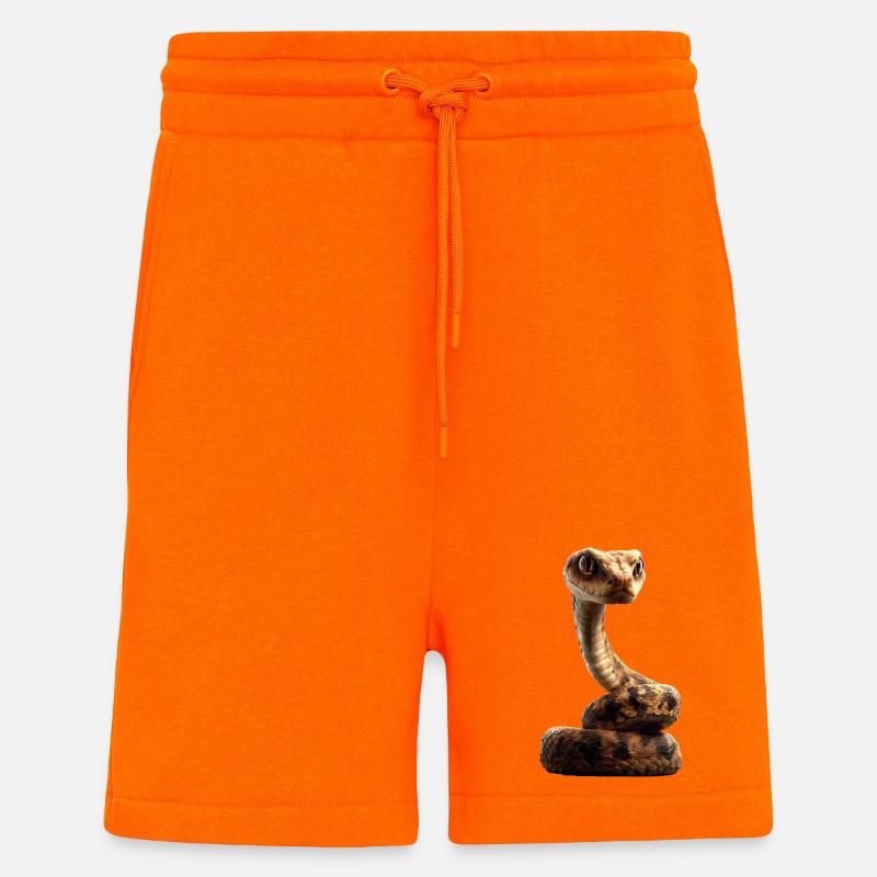 Schlange Python Kobra Klapperschlange Schlangen - Shorts - made by SPREAD - SUNSET ORANGE