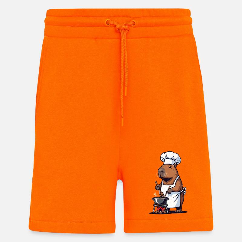 Chefkoch Capybara Koch am Topf - Shorts - made by SPREAD - SUNSET ORANGE