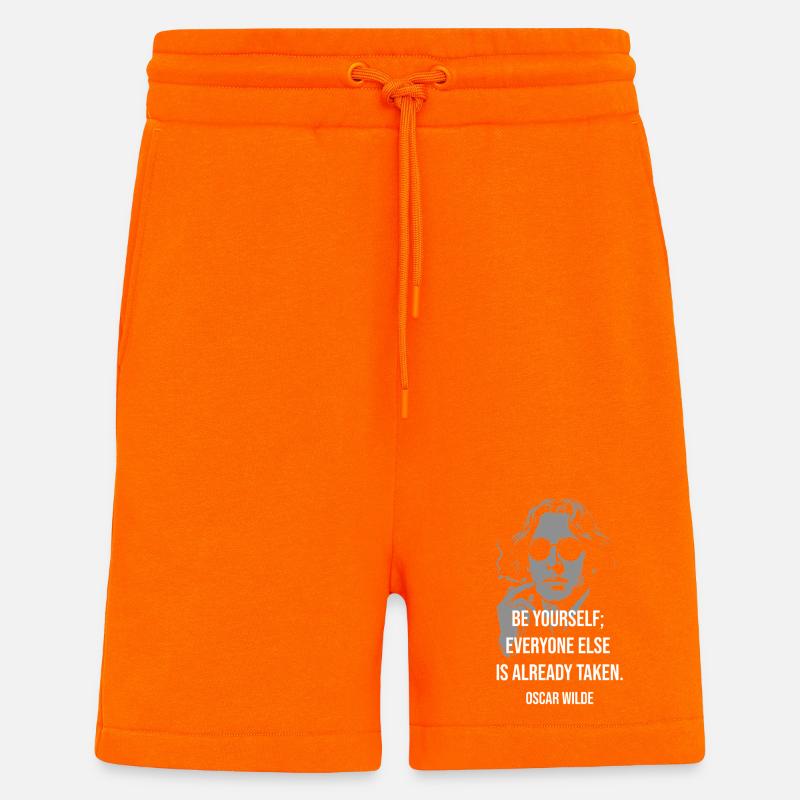 Be Yourself Oscar Wilde Tee - Shorts - made by SPREAD - SUNSET ORANGE