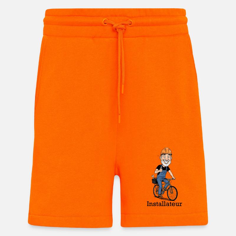 Construction Worker Bicycle Hero - Shorts - made by SPREAD - SUNSET ORANGE