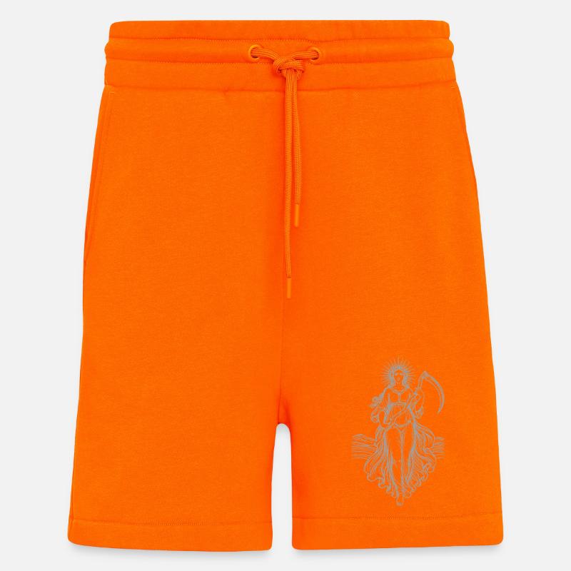 Déesse céleste Moissonneur avec la faux - Short bio décontracté fabriqué en UE - SUNSET ORANGE