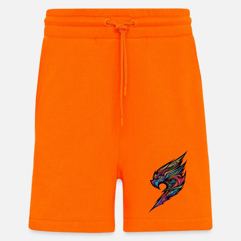 Fiery Phoenix Wing - Shorts - made by SPREAD - SUNSET ORANGE