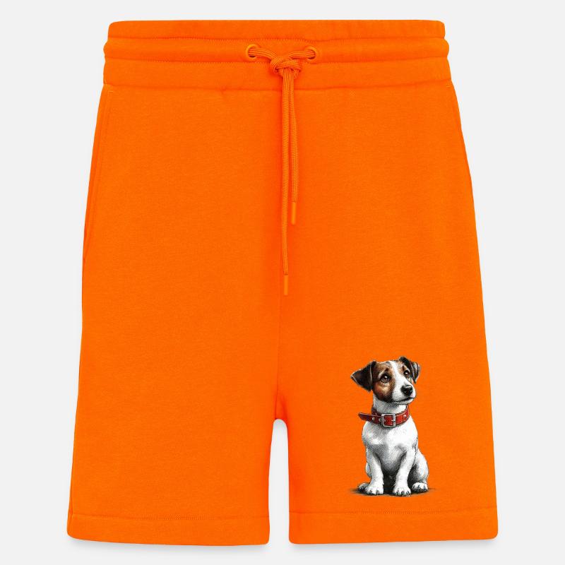 Jack Russel Terrier - Short bio décontracté fabriqué en UE - SUNSET ORANGE