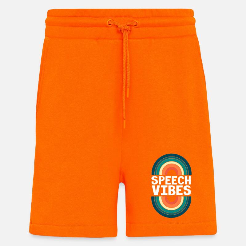Speech Therapy Speech Therapist - Shorts - made by SPREAD - SUNSET ORANGE