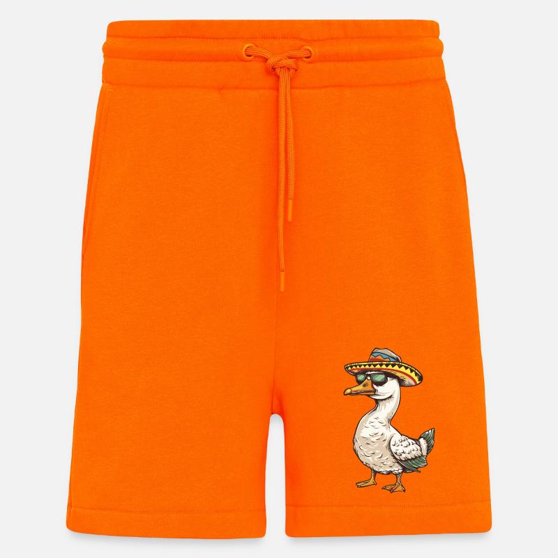 Gans Comic Lustig Sombrero - Shorts - made by SPREAD - SUNSET ORANGE