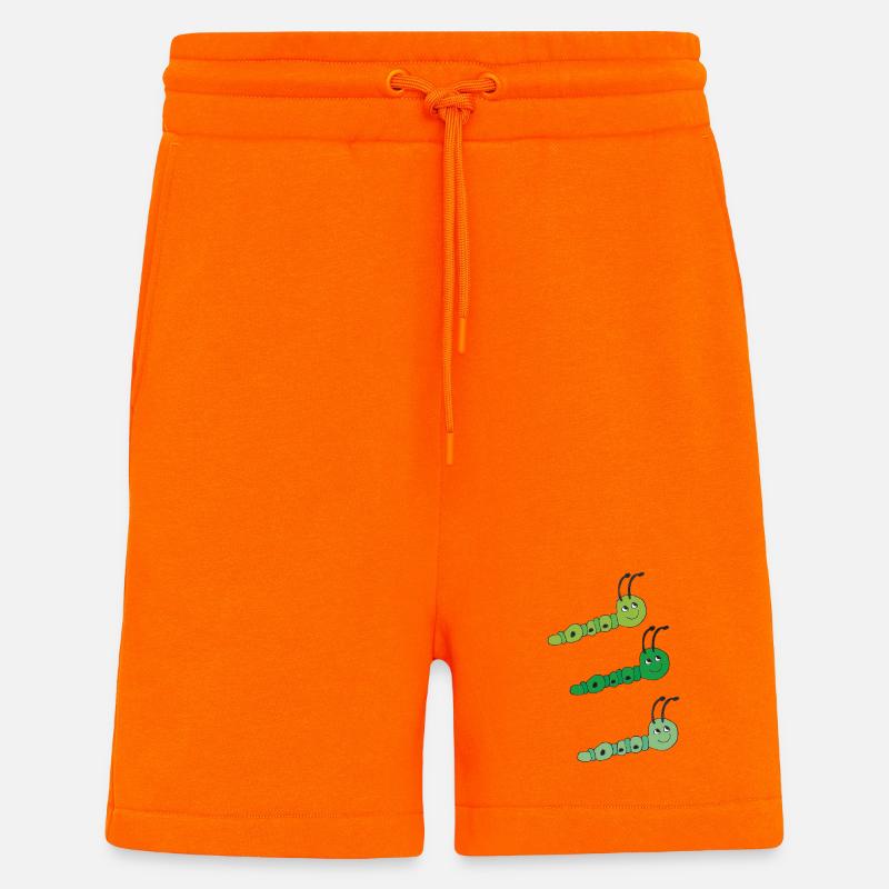 Chenilles en triplé - Short bio décontracté fabriqué en UE - SUNSET ORANGE