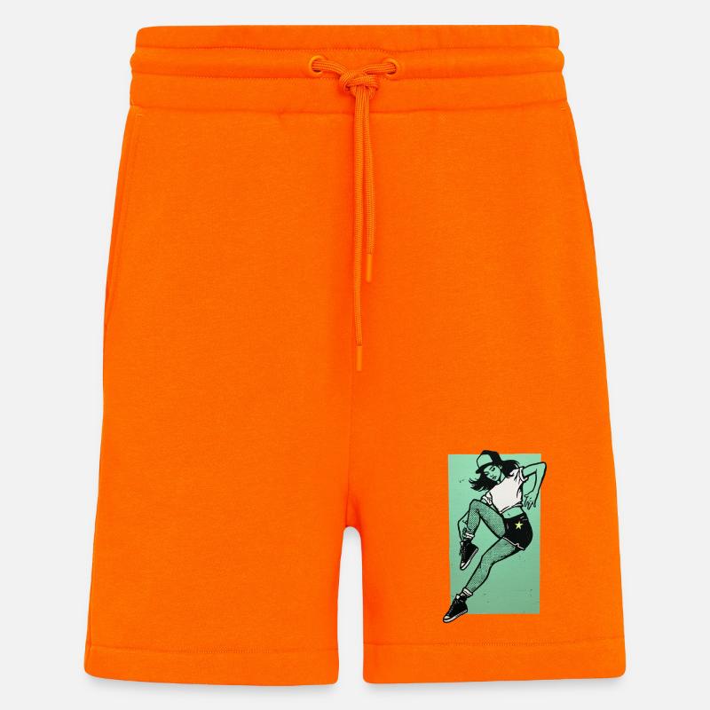 Danseuse #4 - Short bio décontracté fabriqué en UE - SUNSET ORANGE