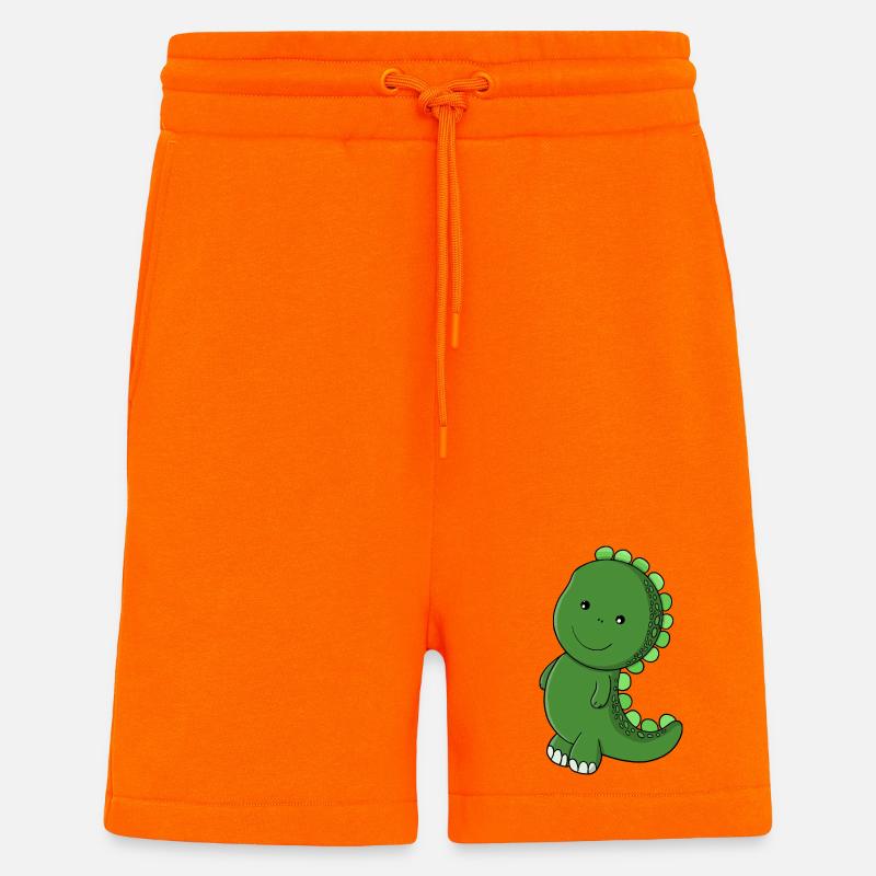 Charme Dino Émeraude - Short bio décontracté fabriqué en UE - SUNSET ORANGE