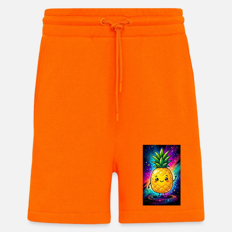Ananas - Short bio décontracté fabriqué en UE - SUNSET ORANGE