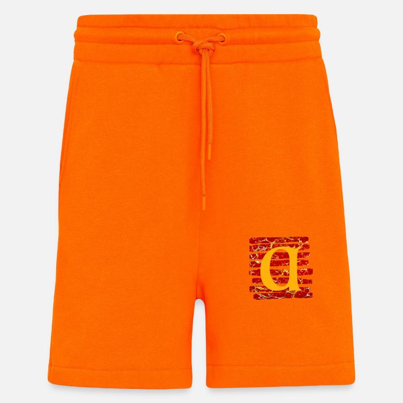 strips e 232 a - Shorts - made by SPREAD - SUNSET ORANGE