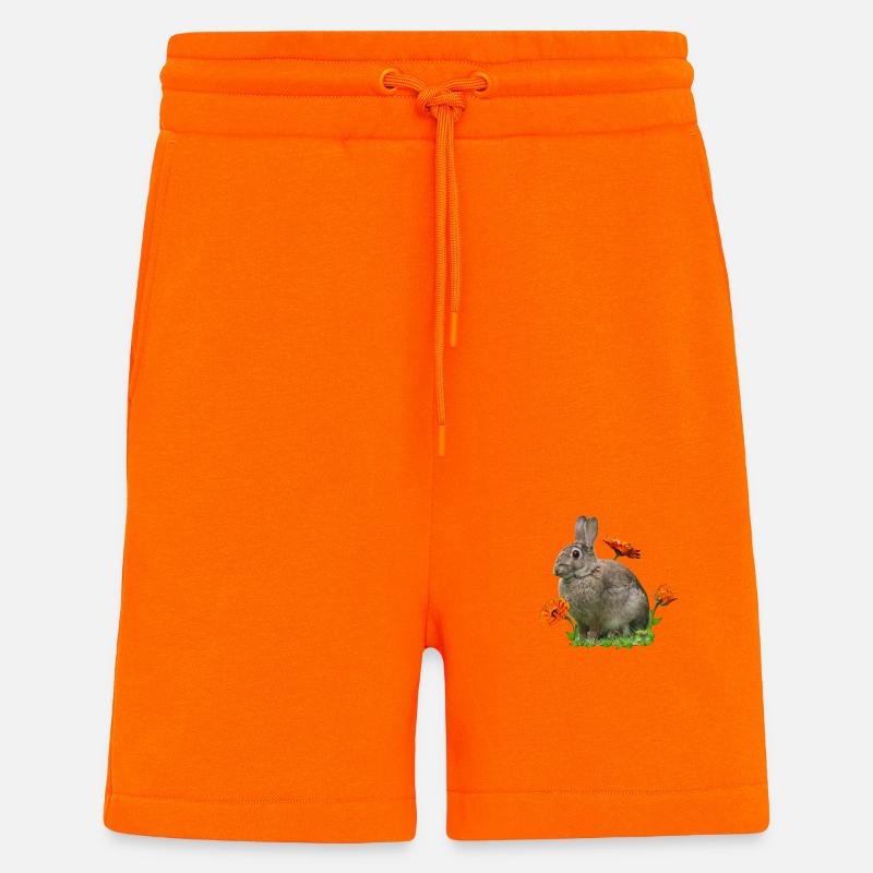 Rabbit Easter Calendula - Shorts - made by SPREAD - SUNSET ORANGE
