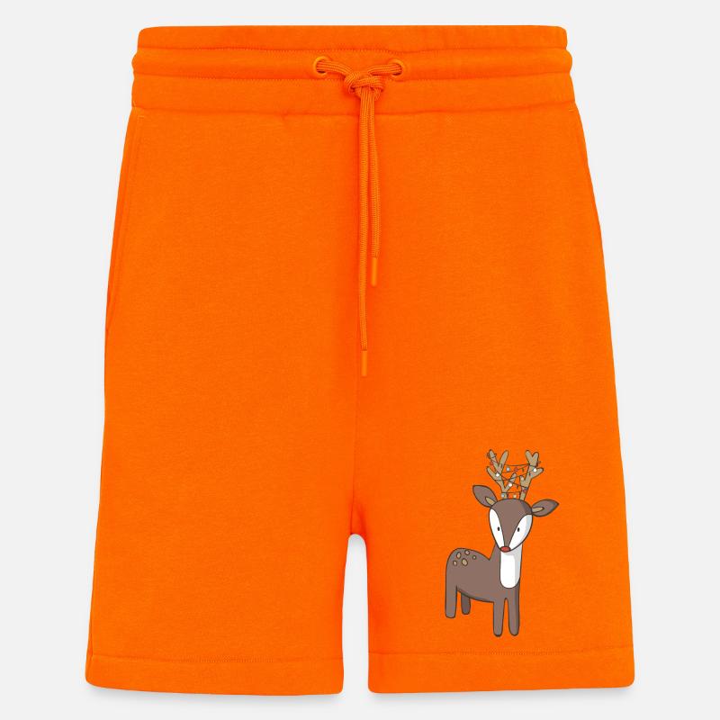 Noël - Short bio décontracté fabriqué en UE - SUNSET ORANGE