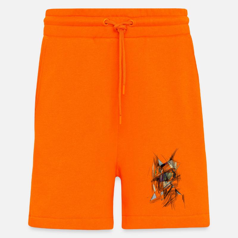 face - Short bio décontracté fabriqué en UE - SUNSET ORANGE