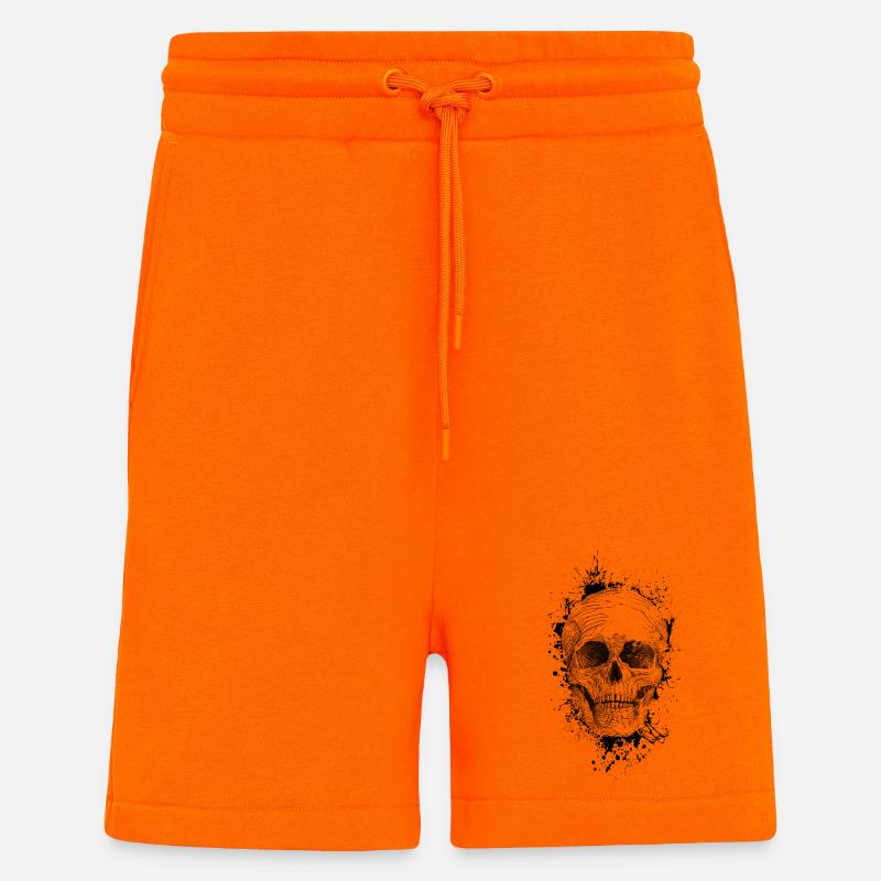 Skull - Shorts - made by SPREAD - SUNSET ORANGE