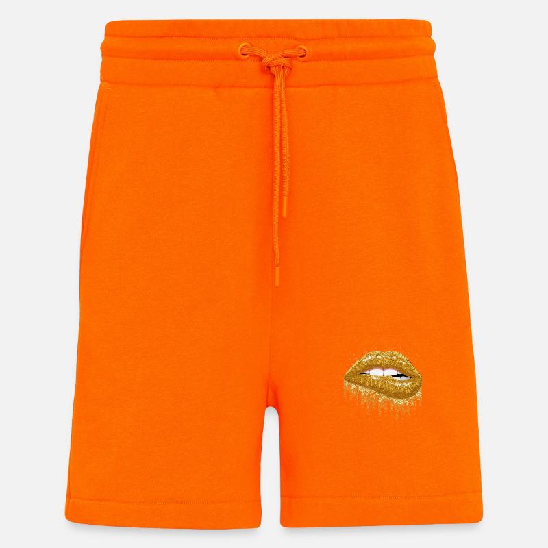 Goldglitzer Lippenkunst - Shorts - made by SPREAD - SUNSET ORANGE