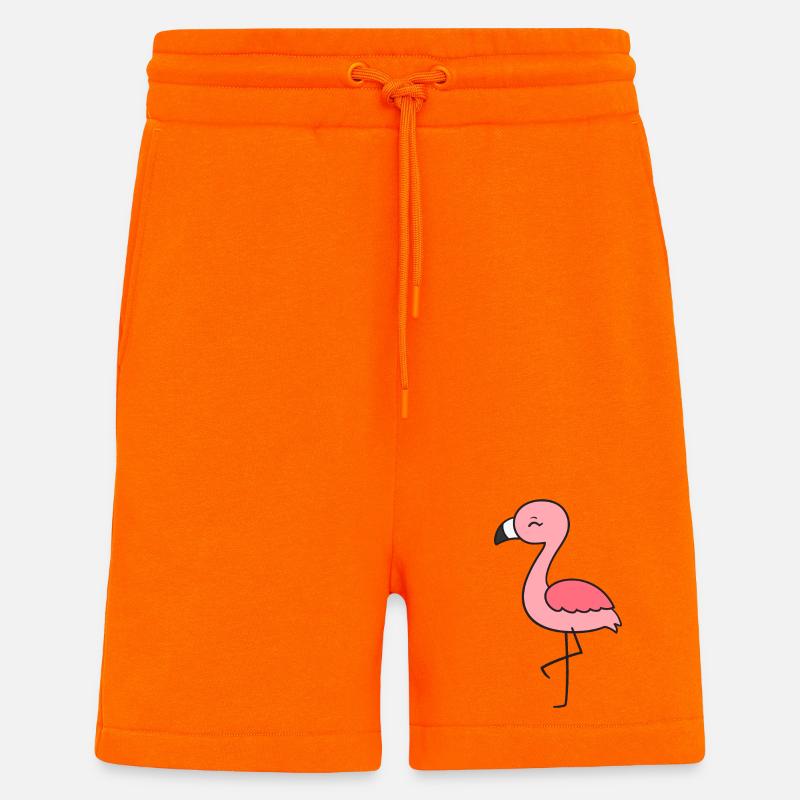 Flamant - Short bio décontracté fabriqué en UE - SUNSET ORANGE