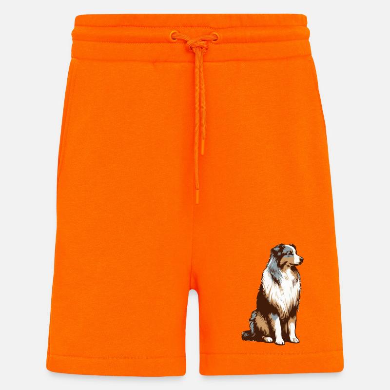 Berger australien - Short bio décontracté fabriqué en UE - SUNSET ORANGE