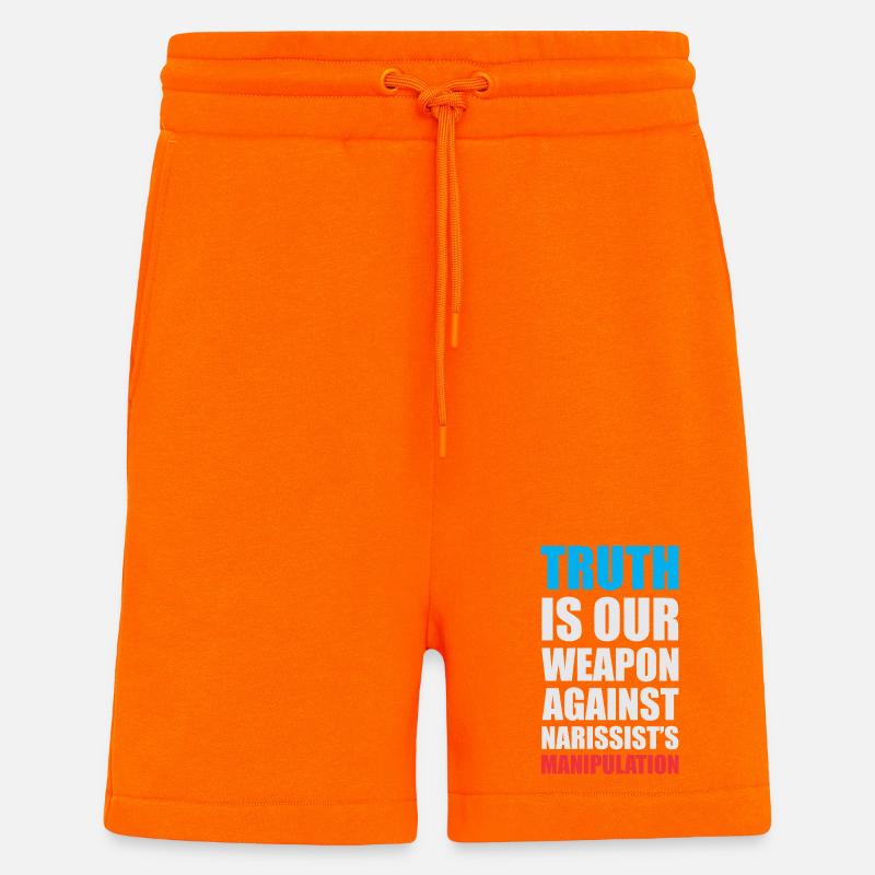 Empowering Truth Speech Bubble Design - Shorts - made by SPREAD - SUNSET ORANGE