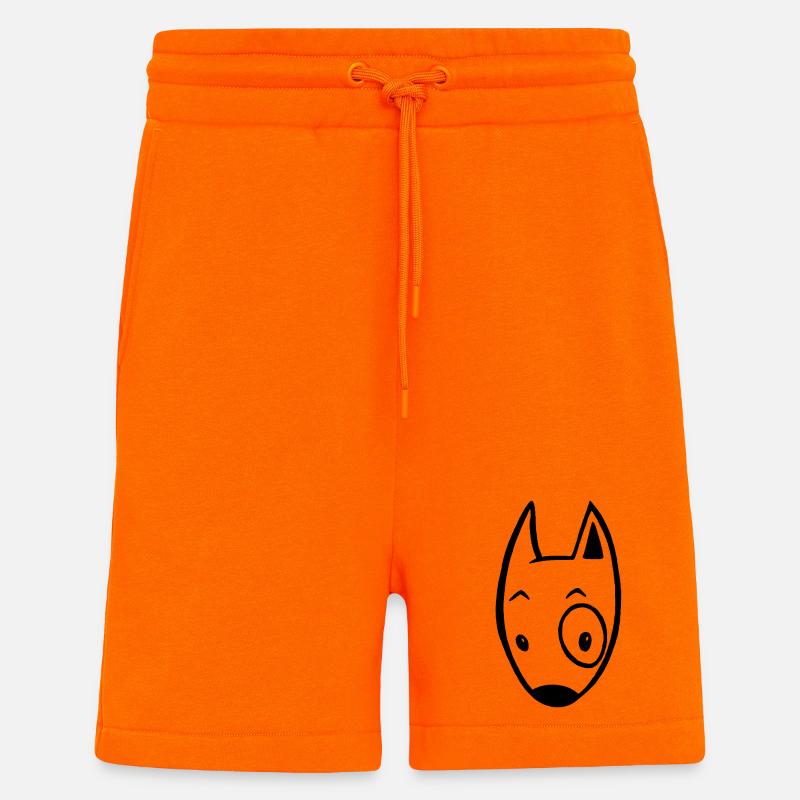 Kleiner schwarzer Hund - Shorts - made by SPREAD - SUNSET ORANGE