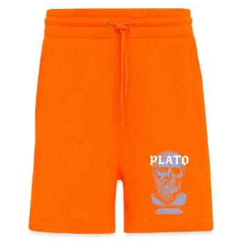 Plato Artistic Skull Design - Shorts - made by SPREAD - SUNSET ORANGE - Front