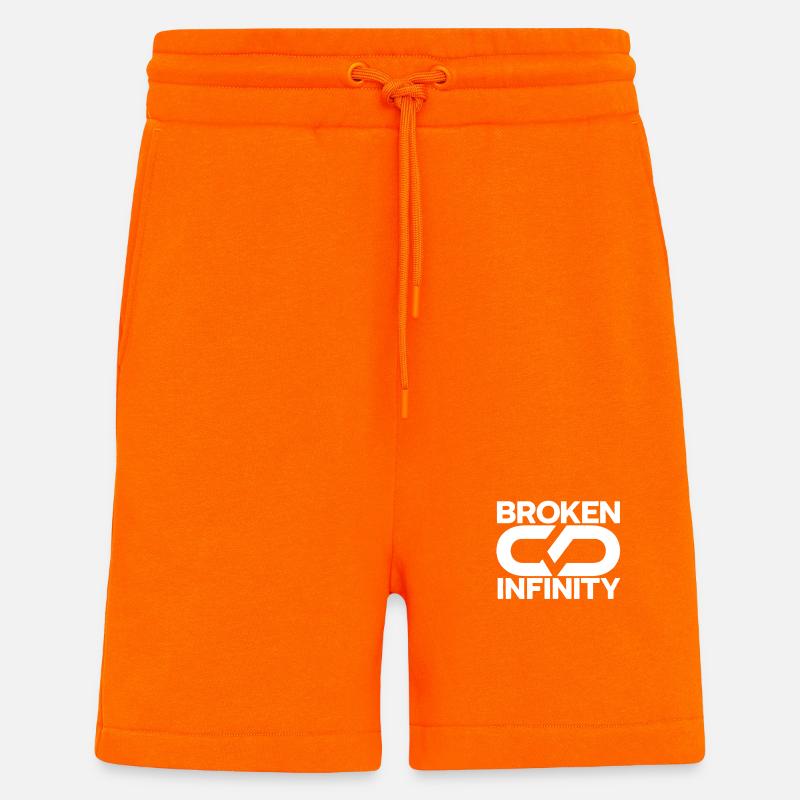 broken_infinity_white - Short bio décontracté fabriqué en UE - SUNSET ORANGE