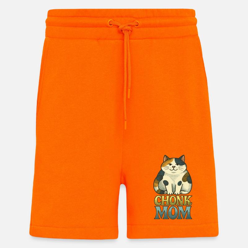Chonk Mama Katze Katze - Shorts - made by SPREAD - SUNSET ORANGE