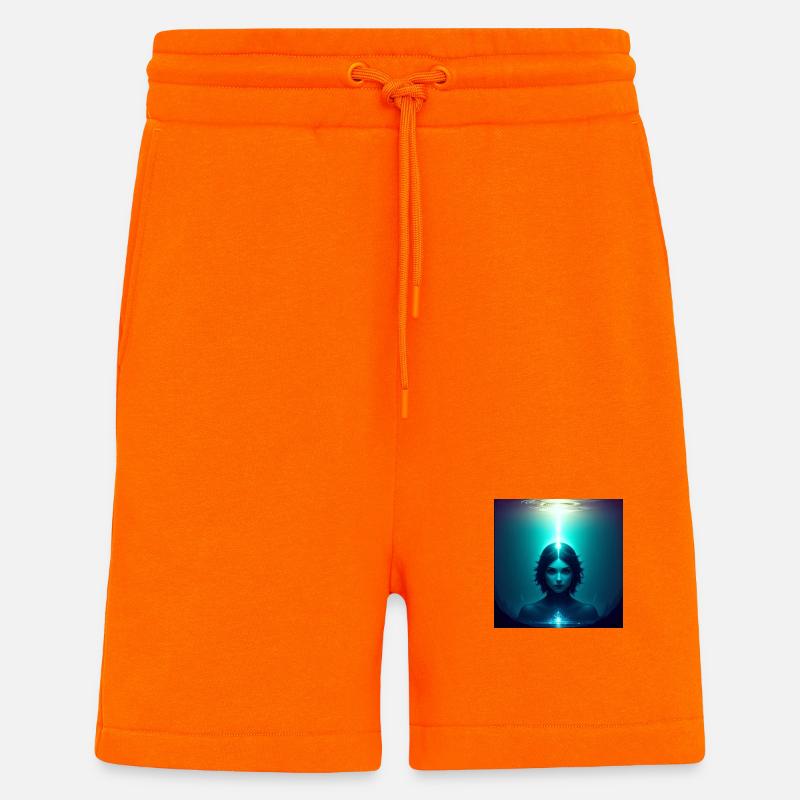 Lumière Frontale Éthérée - Short bio décontracté fabriqué en UE - SUNSET ORANGE