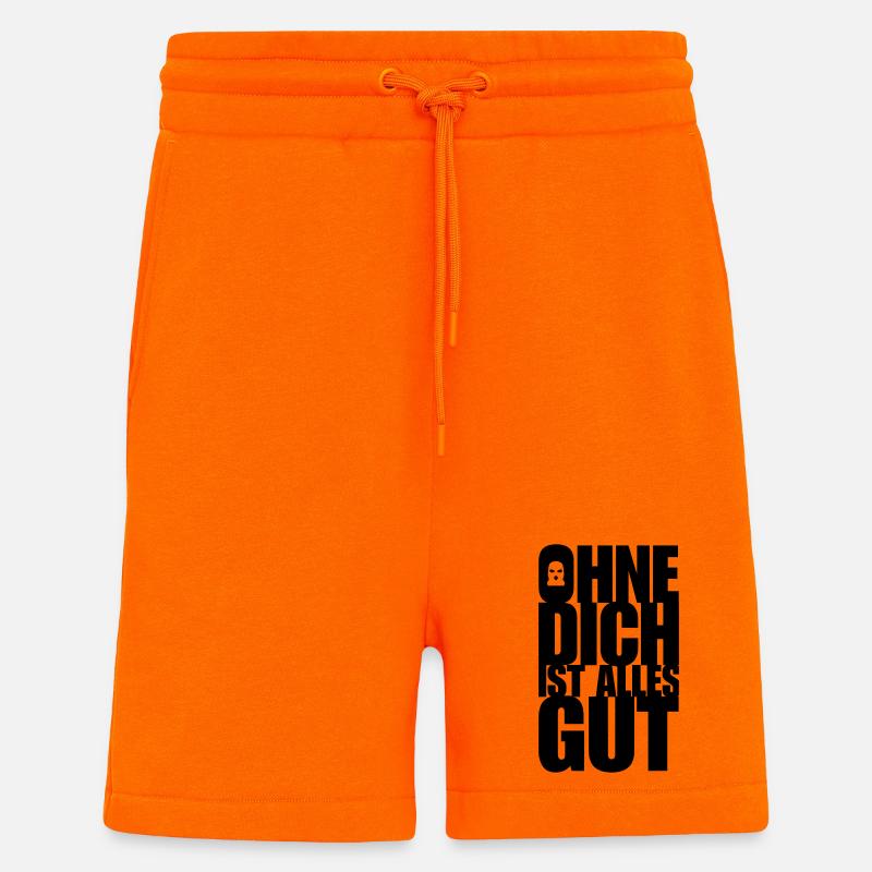 sans vous - Short bio décontracté fabriqué en UE - SUNSET ORANGE