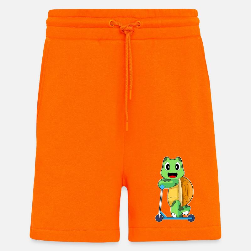 Scooter tortue - Short bio décontracté fabriqué en UE - SUNSET ORANGE
