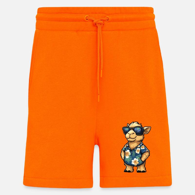Camel Comic Holiday - Shorts - made by SPREAD - SUNSET ORANGE