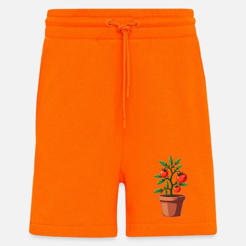 Plante de tomate - Short bio décontracté fabriqué en UE - SUNSET ORANGE