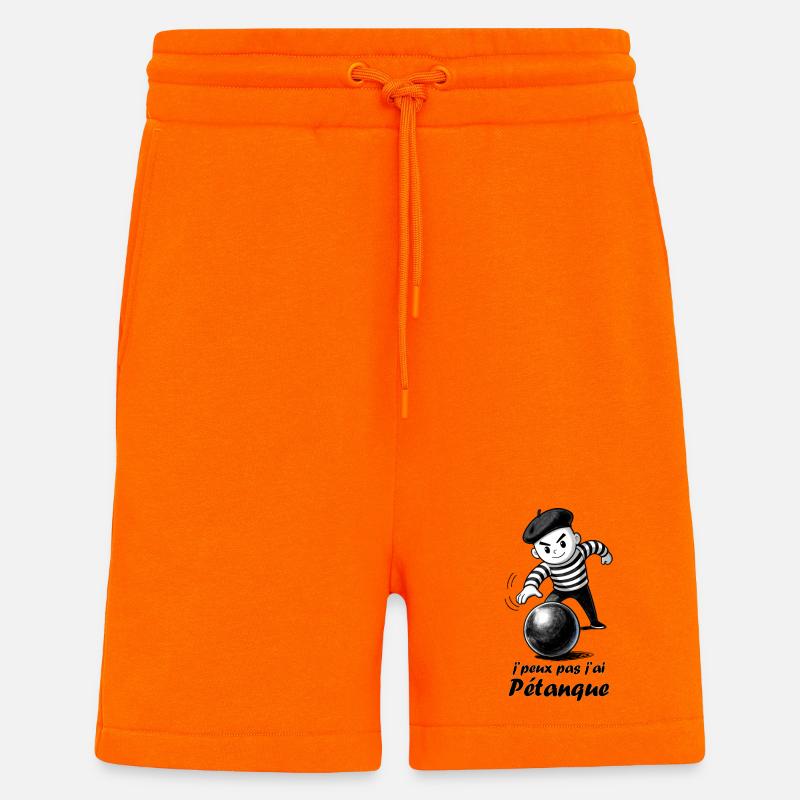 J'peux pas j'ai pétanque - Short bio décontracté fabriqué en UE - SUNSET ORANGE