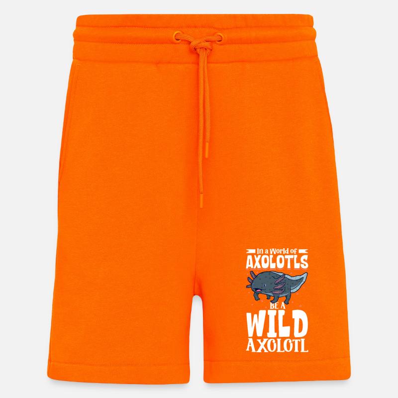 Be a Wild Axolotl - Shorts - made by SPREAD - SUNSET ORANGE