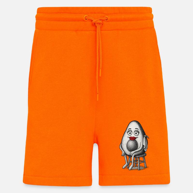 Quirky Avocado - Shorts - made by SPREAD - SUNSET ORANGE