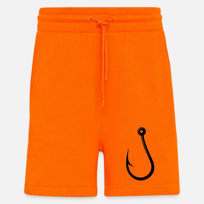 Crochet à pêche - Short bio décontracté fabriqué en UE - SUNSET ORANGE