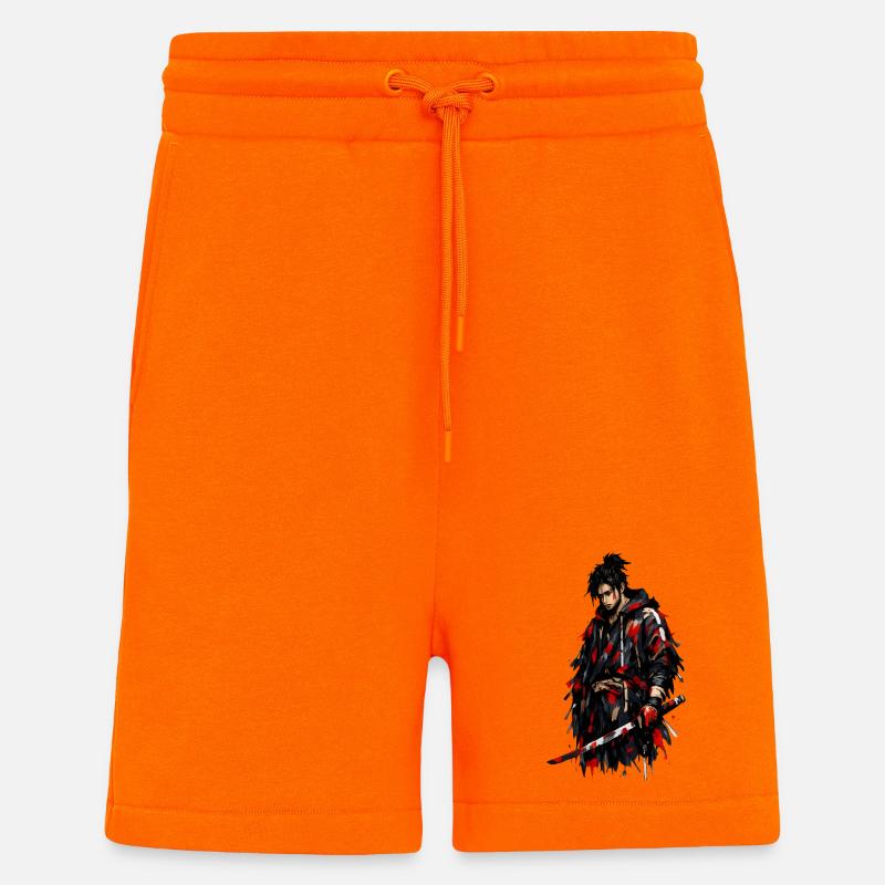 Red Shadow Samurai - Shorts - made by SPREAD - SUNSET ORANGE