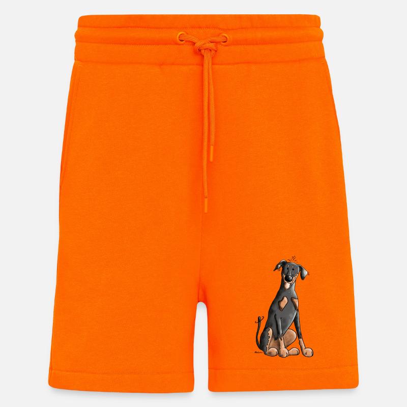 Drolliger Dobermann - Shorts - made by SPREAD - SUNSET ORANGE