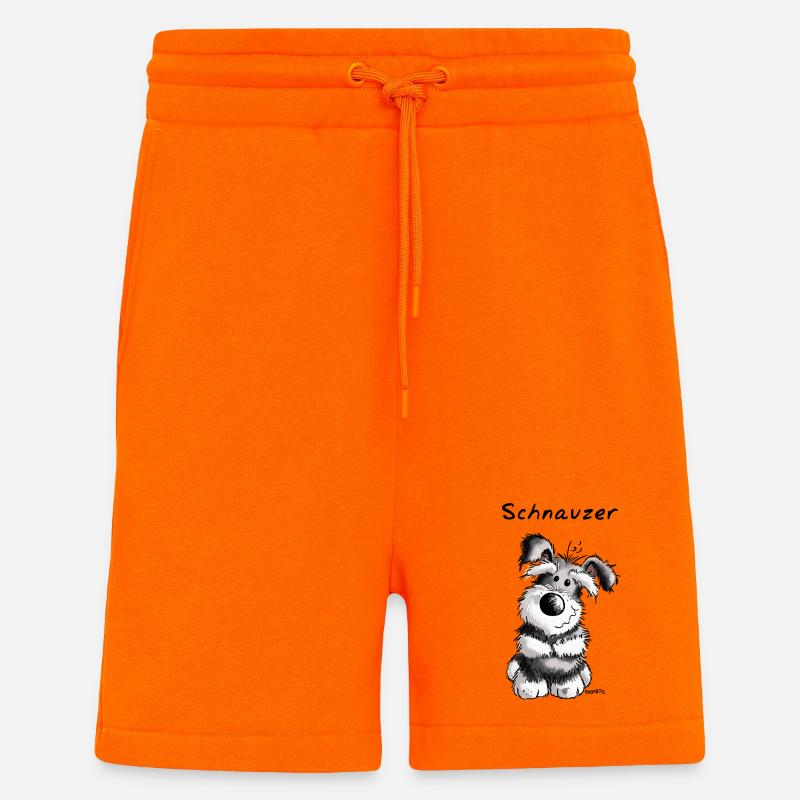 Bonne Schnauzer - Chien - chiot - cadeau - Short bio décontracté fabriqué en UE - SUNSET ORANGE