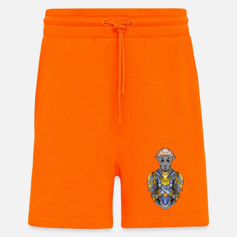 Knight Sheep Crusader - Shorts - made by SPREAD - SUNSET ORANGE