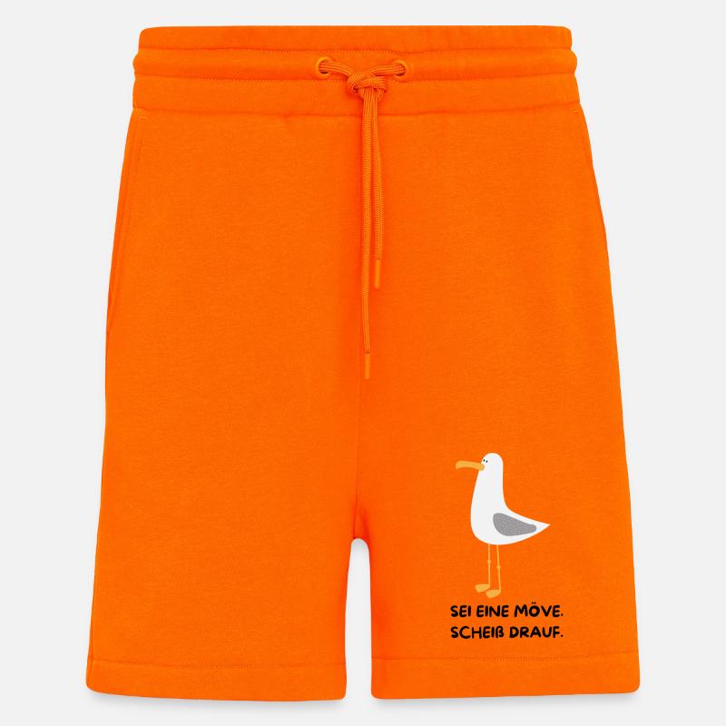 SEI EINE MÖVE, SCHEIß DRAUF - Shorts - made by SPREAD - SUNSET ORANGE