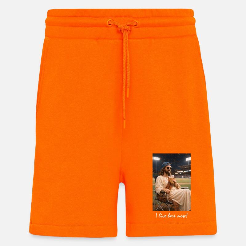 Heavenly Brew au Ballpark - Short bio décontracté fabriqué en UE - SUNSET ORANGE