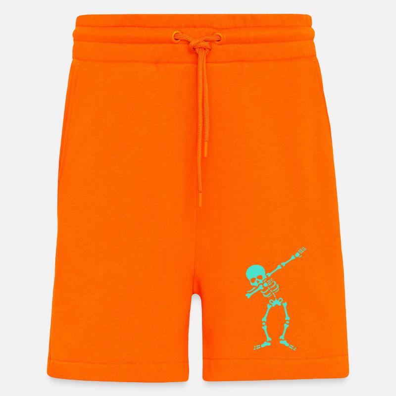 Skelett Dab Dabbing - Shorts - made by SPREAD - SUNSET ORANGE