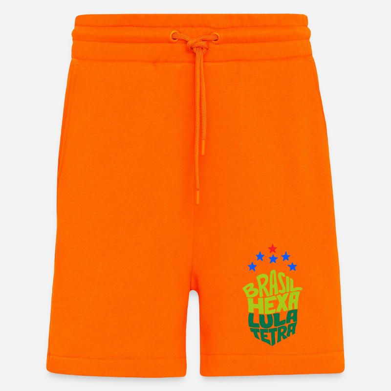 Brasil Hexa Lula Tetra - Shorts - made by SPREAD - SUNSET ORANGE