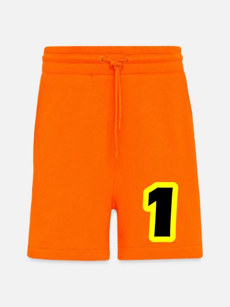 1 Symbole numérique - Short bio décontracté fabriqué en UE - SUNSET ORANGE